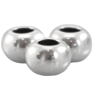 DQ Metall Perle flach 7x5mm Antik silber (Nickelfrei)