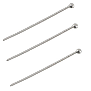 Metall DQ Nietstift 25mm mit Kugel Antik silber (Nickelfrei)