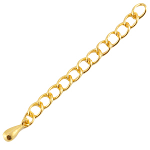 Metall DQ Verl&auml;ngerungskette Gold (Nickelfrei)