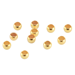 Metall DQ Quetsch Perle 2.5mm Gold (nickelfrei)