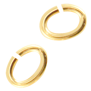 Metall DQ Bindering oval Gold (Nickelfrei)