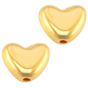 Metall DQ Perlen Herz &Oslash;0.9mm Gold (nickelfrei)