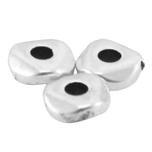 Metall DQ Perle 5mm Antik silber (Nickelfrei)