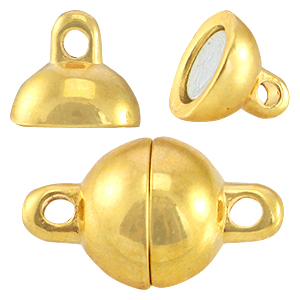 Metall DQ Magnetverschluss Ball 8mm Gold (nickelfrei)