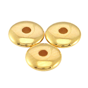 Metall DQ Perlen disc 5x1.5mm Gold (Nickelfrei)