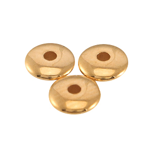 Metall DQ Perlen disc 4x1.5 mm Rosegold (nickelfrei)
