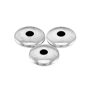 Metall DQ Perlen disc 4x1.5 mm Antik silber (Nickelfrei)