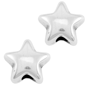 Perle DQ Metall Stern Antik silber (Nickelfrei)