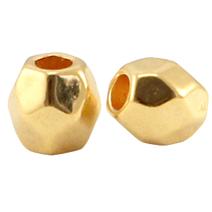 Perle DQ Metall Facett Gold (Nickelfrei)