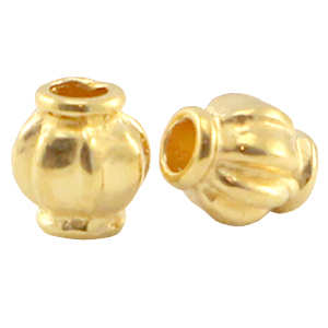 Perle DQ Metall 4x3.5mm Gold (Nickelfrei)