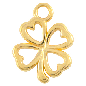 Anh&auml;nger DQ Metall Gl&uuml;cksklee Gold (Nickelfrei)
