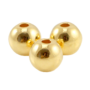 Metall DQ Perlen 5mm Gold (Nickelfrei)
