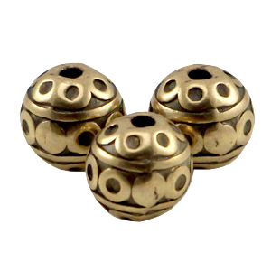 Metall DQ Perlen 8mm deco Antik bronze (Nickelfrei)