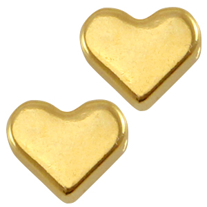 Metall DQ Perlen Herz Gold (nickelfrei)