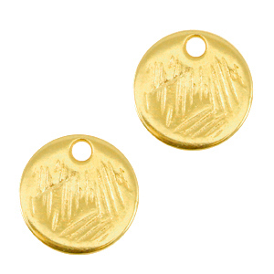 Metall DQ Anh&auml;nger 9mm Gold (Nickelfrei)