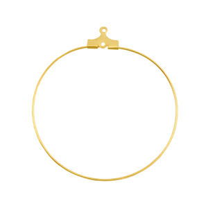 Zubeh&ouml;r Metall DQ Creolen H&auml;nger 40mm Gold (nickelfrei)
