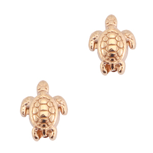Perlen Metall DQ Schildkr&ouml;te Rosegold (Nickelfrei)