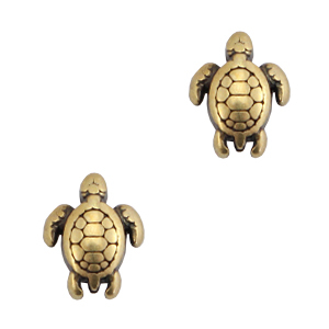 Perlen Metall DQ Schildkr&ouml;te Antik bronze (Nickelfrei)
