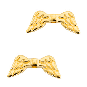 Perlen Metall DQ Angel Wings / Engelfl&uuml;gel Gold (Nickelfrei)