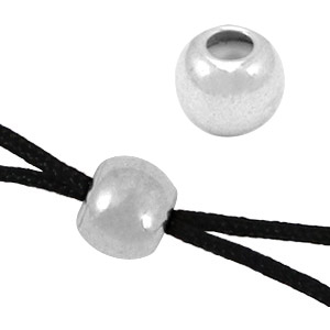 Stopperperlen Metall DQ 6mm Antik silber (nickelfrei)
