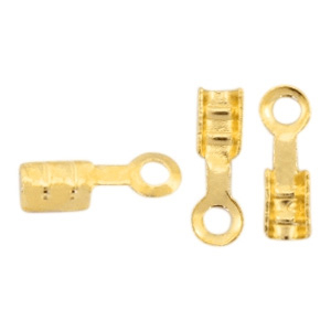 Metall Zubeh&ouml;r DQ Klemmen 2mm Gold (nickelfrei)