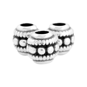 Perlen Metall DQ deco 6mm Antik silber (Nickelfrei)