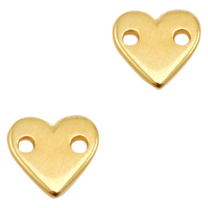 Anh&auml;nger Metall DQ Zwischenst&uuml;ck Herz Gold (Nickelfrei)