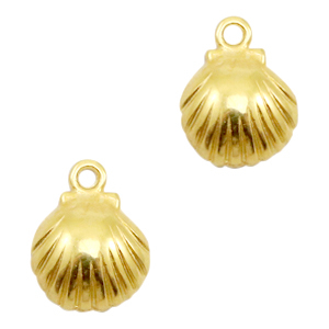 Anh&auml;nger Metall DQ Muschel Gold (Nickelfrei)