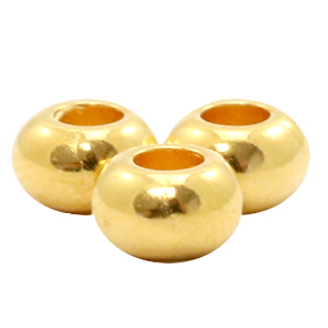 Perlen Metall DQ 6mm Gold (Nickelfrei)