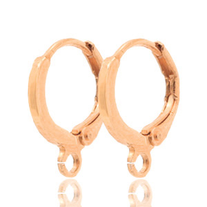 Zubeh&ouml;r Metall DQ Ohrh&auml;nger verschliessbar mit &Ouml;se Rosegold (Nickelfrei)