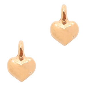 Anh&auml;nger Metall DQ Herz Rosegold (Nickelfrei)