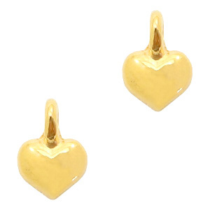 Anh&auml;nger Metall DQ Herz Gold (Nickelfrei)
