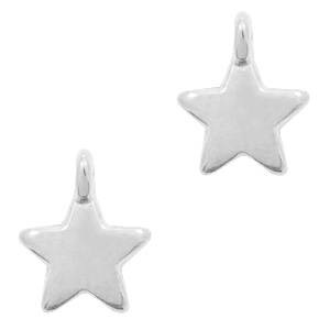 Anh&auml;nger Metall DQ Stern Antik silber (Nickelfrei)