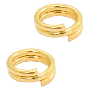 Zubeh&ouml;r Metall DQ&nbsp;Spaltring 5mm Gold (Nickelfrei)