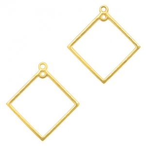 Anh&auml;nger Metall DQ Rhombus Gold (Nickelfrei)
