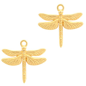 Anh&auml;nger Metall DQ Libelle Gold (Nickelfrei)