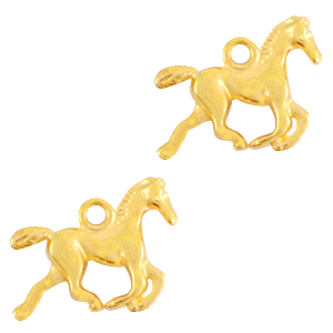 Anh&auml;nger Metall DQ Horse Gold (Nickelfrei)