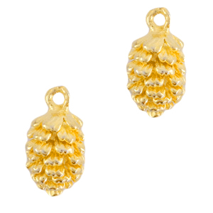 Anh&auml;nger Metall DQ Pinienzapfen Gold (Nickelfrei)