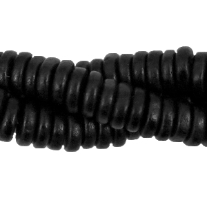 Perlen Griechische Keramik DQ 6mm disc Black