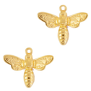 Anh&auml;nger Metall DQ Bee Gold (Nickelfrei)
