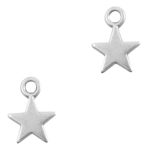 Anh&auml;nger Metall DQ Star Antik silber (Nickelfrei)