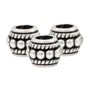 Perlen Metall DQ Deco Antik silber (Nickelfrei)
