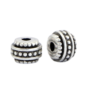 Perlen Metall DQ Deco Antik silber (Nickelfrei)