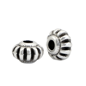 Perlen Metall DQ Deco Antik silber (Nickelfrei)