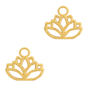Anh&auml;nger Metall DQ Lotus Gold (Nickelfrei)