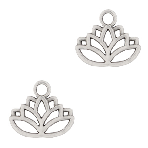 Anh&auml;nger Metall DQ Lotus Antik silber (Nickelfrei)