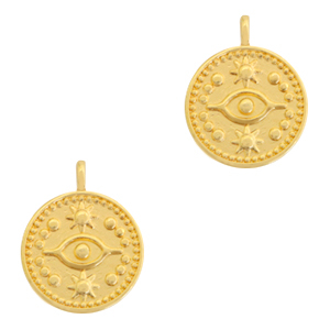 Anh&auml;nger Metall DQ Eye 15mm Gold (Nickelfrei)