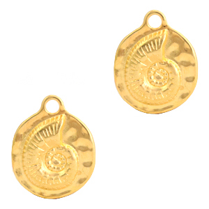 Anh&auml;nger Metall DQ Muschel Gold (Nickelfrei)
