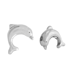 Perlen Metall DQ Dolfin Antik silber (Nickelfrei)