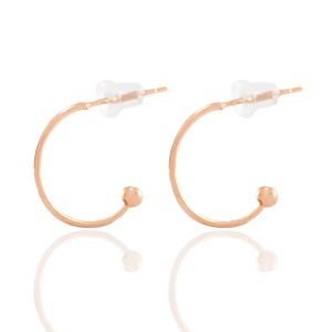 Zubeh&ouml;r Metall DQ Creolen 15mm Rosegold (Nickelfrei)